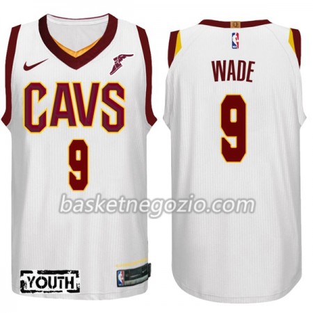 Canotte Bambino Cleveland Cavaliers Dwyane Wade 9 Nike 2017-18 Bianco Swingman